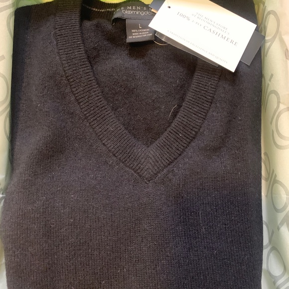Cashmere - Men's DARK BLUE Sweater - Large - Picture 1 of 4